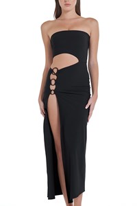 Strapless Dress with 3 Ring Long Skirt front mobile