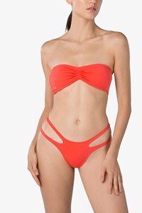 String Bandeau Bikini & Double Side Cutout Brazilian Bottom front mobile