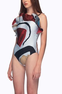 Ruffle Swimsuit back mobile