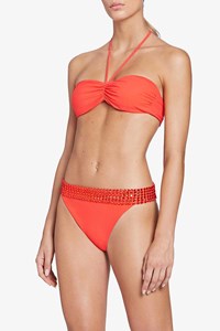 Beaded String Bandeau Bikini front mobile