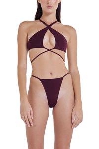 Cross Neck Wrap Front Bikini & String Brief front mobile