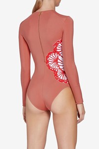 Collage Long Sleeve Swimsuit back mobile