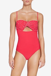 Embellished Twist Top Swimsuit front mobile