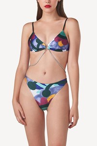 One Ring Cross String Bikini& Brazilian String Brief front mobile